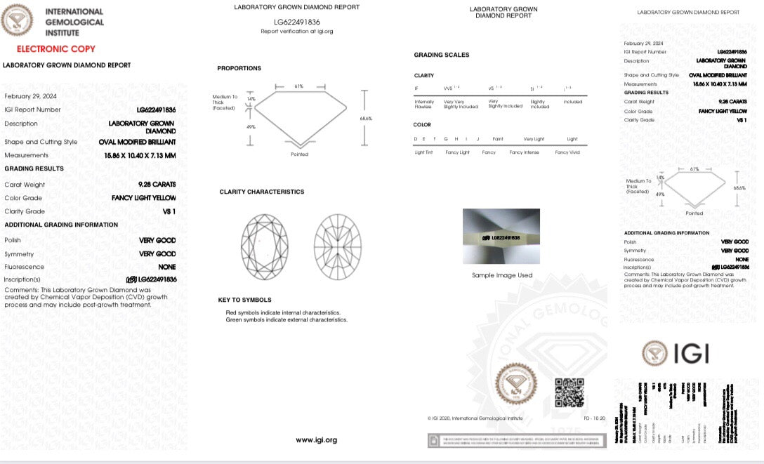 9.28ct fancy light yellow vs1 LG622491836|AGNES Jewelry
