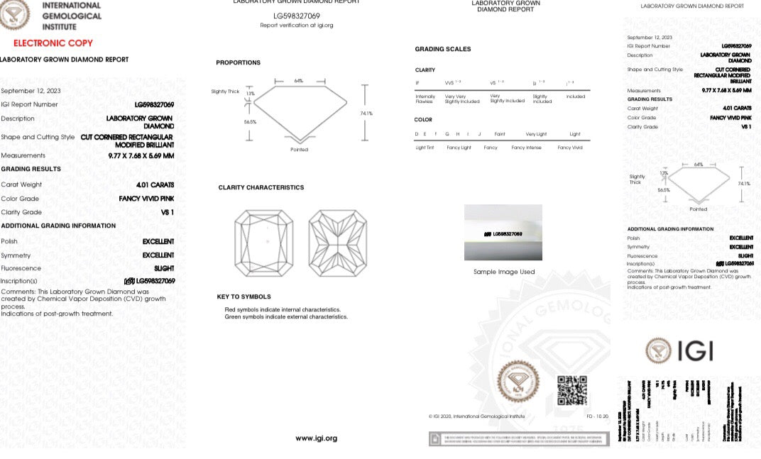 4.01 carat radiant ring fancy vivid pink vs1 LG598327069|AGNES Jewelry