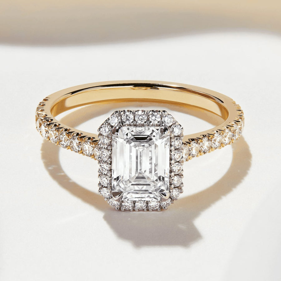 Emerald white diamond