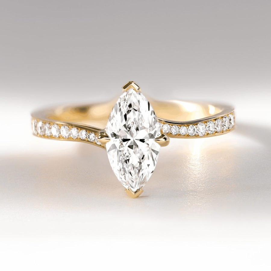 Marquise white diamond