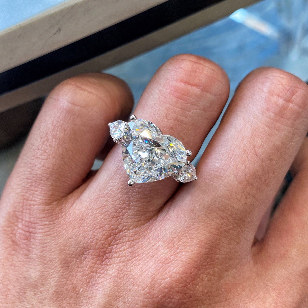 hear ring 10.02ct F VS1  LG592322735|AGNES Jewelry
