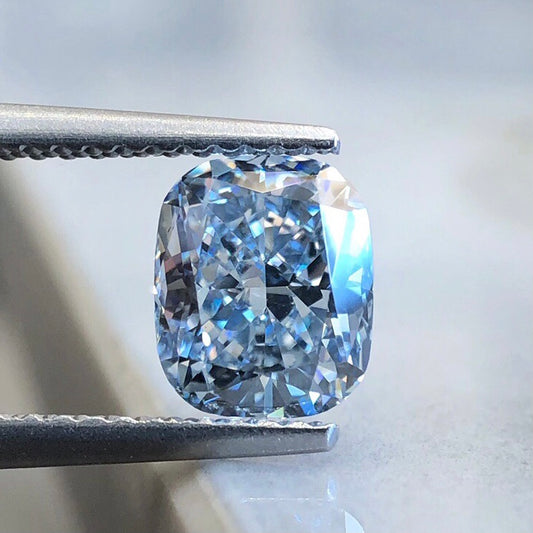1.56ct Fancy light blue vs2 cushion diamond LG659464489|AGNES Jewelry