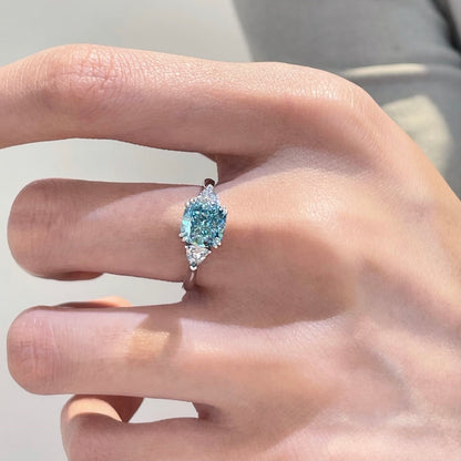 1.56ct Fancy light blue vs2 cushion diamond LG659464489|AGNES Jewelry