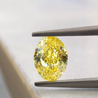 1.05 carats oval FANCY INTENSE YELLOW vs1 LG646469145|AGNES Jewelry