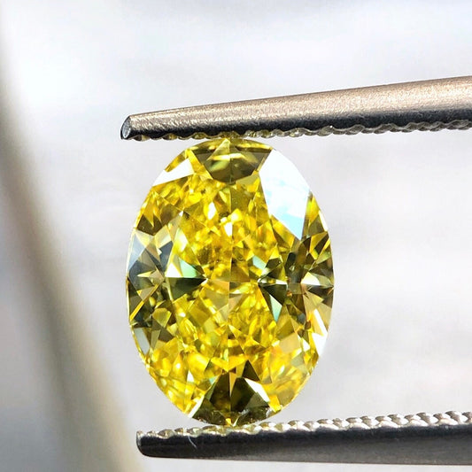 1.54 carat  oval  fancy vivid yellow vvs2 LG617424769|AGNES Jewelry