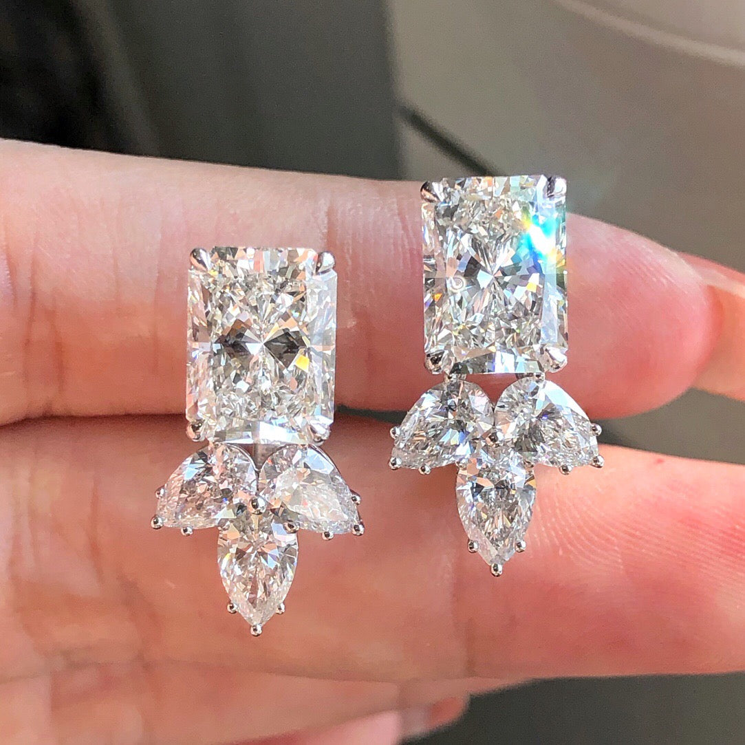 Emerald stud earringLG586357801&LG585399214|AGNES Jewelry