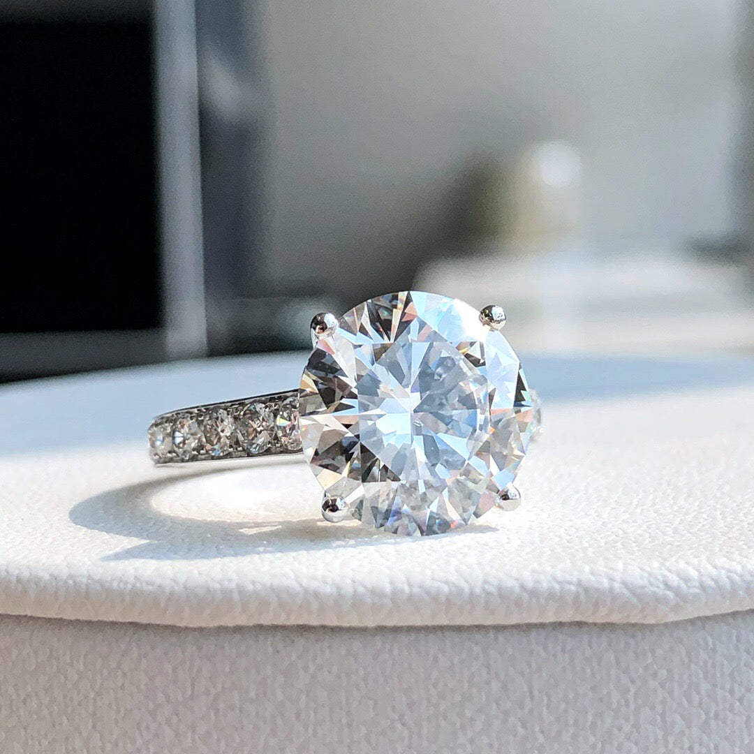Round  ring 5.00ct E VS2 LG581326464|AGNES Jewelry