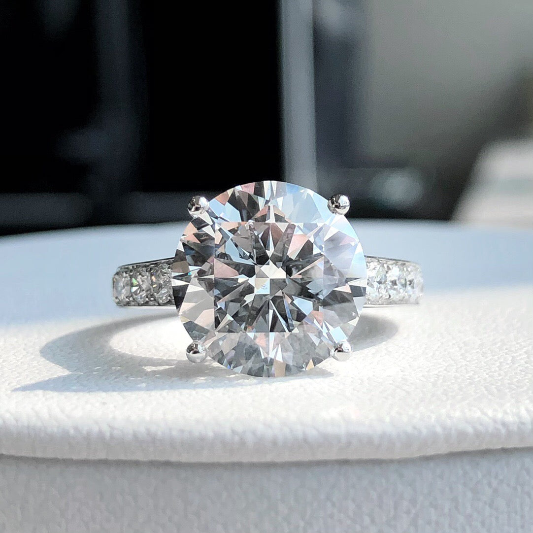 Round  ring 5.00ct E VS2 LG581326464|AGNES Jewelry