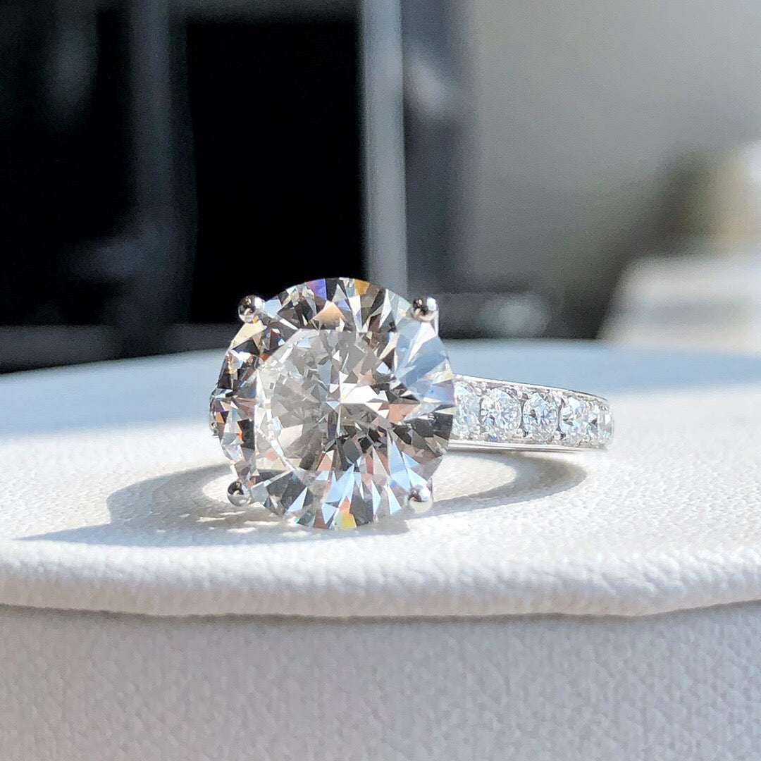 Round  ring 5.00ct E VS2 LG581326464|AGNES Jewelry