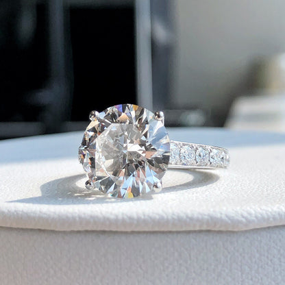Round  ring 5.00ct E VS2 LG581326464|AGNES Jewelry