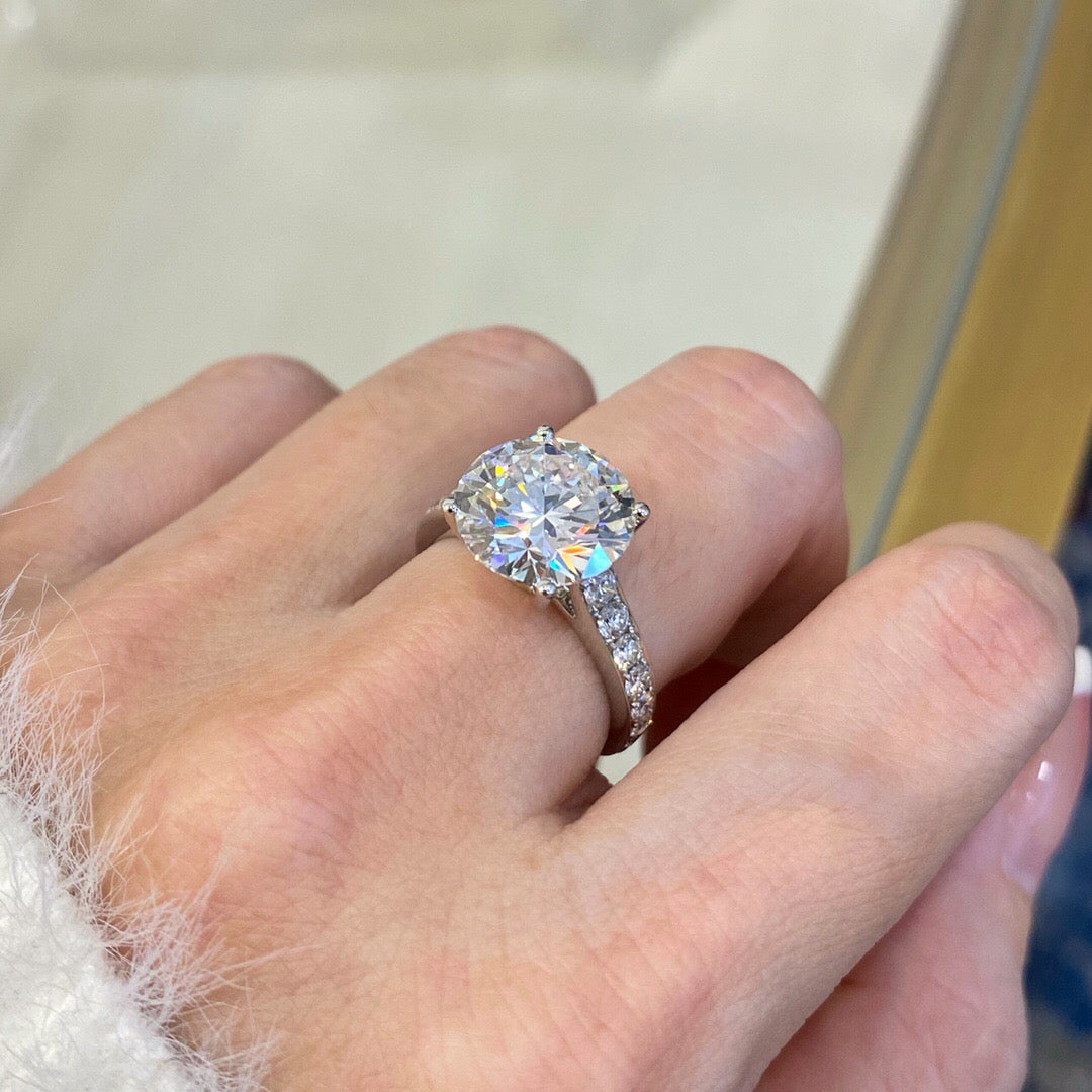 Round  ring 5.00ct E VS2 LG581326464|AGNES Jewelry