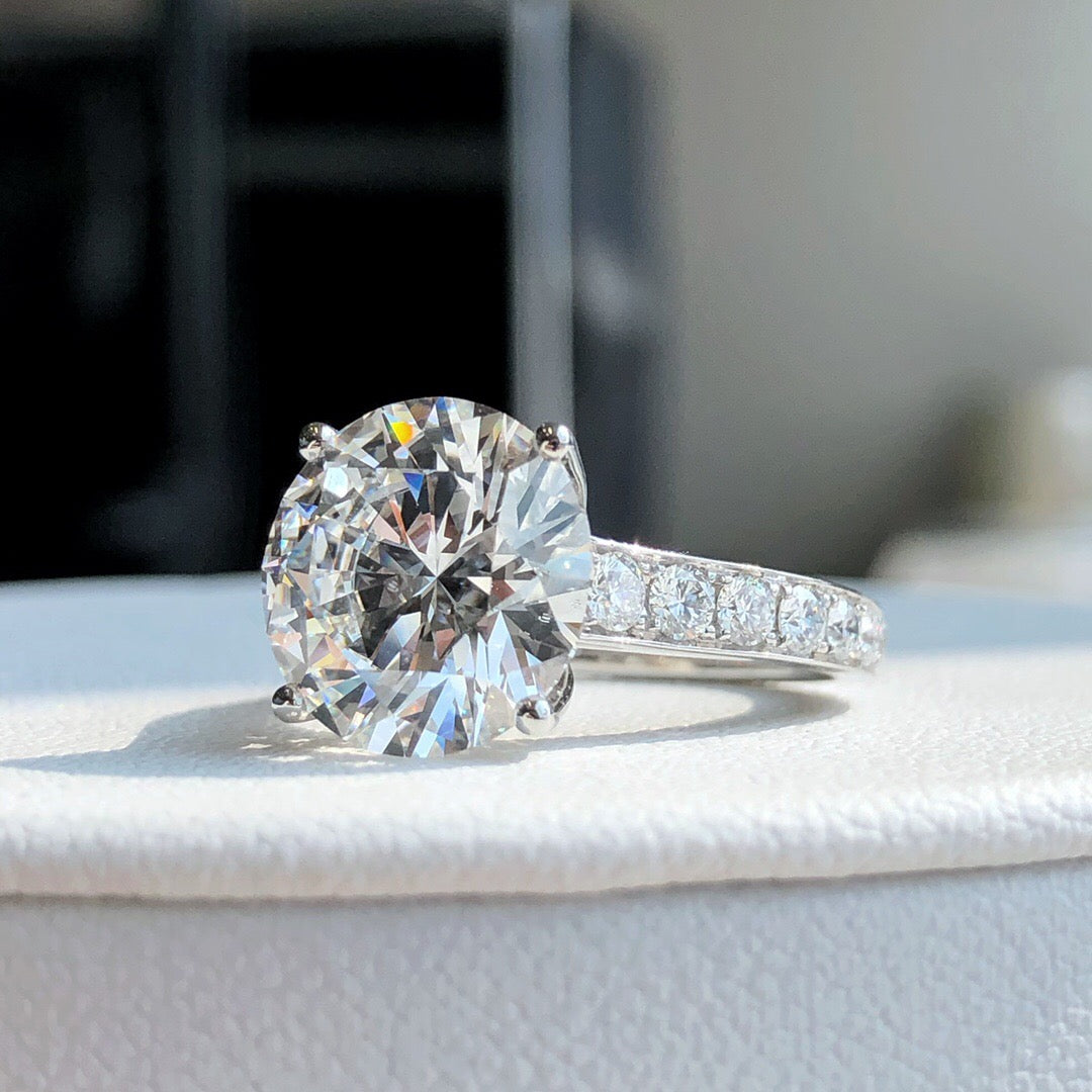 Round  ring 5.00ct E VS2 LG581326464|AGNES Jewelry