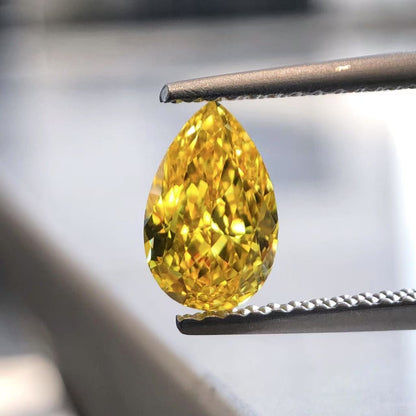 2.50-carat pear fancy vivid yellow VS1 LG683554071|AGNES Jewelry