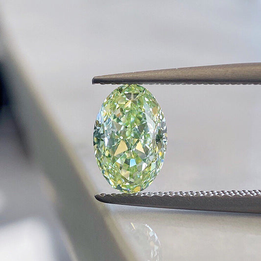 1.68 carats, oval, fancy light greenish yellow vs1 LG648435780|AGNES Jewelry