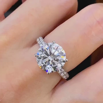 Round  ring 5.00ct E VS2 LG581326464|AGNES Jewelry